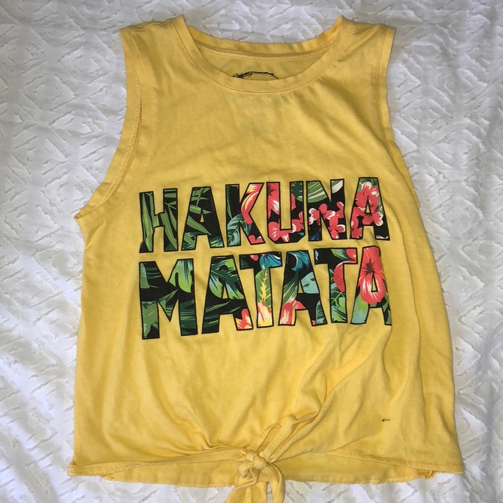 yellow disney tank top hakuna matata *BRAND NEW*